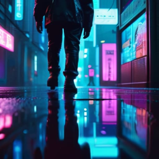 Chasing Cyberpunk Neon Vibes in the Dark.