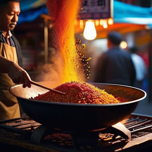 Savoring Authentic Ethnic Cuisine Amidst the Nightly Glow
