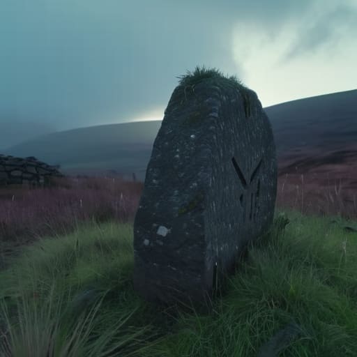 Folk horror landscape, The Echoes That Remain.