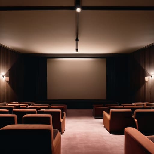 A quiet cinema room, The Last Frame.
