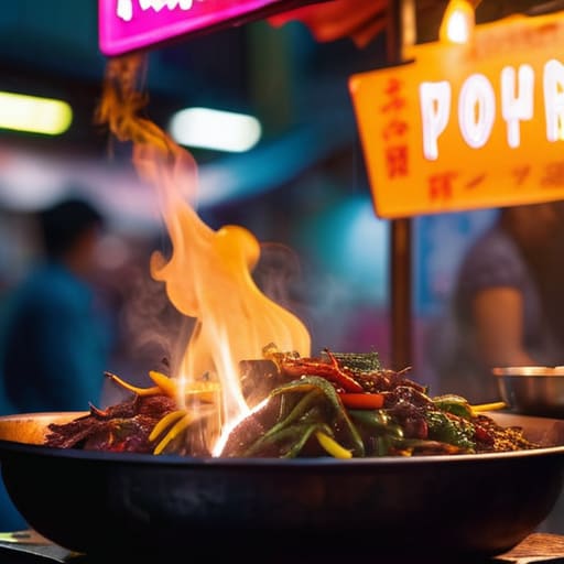 Street food market and The Lingering Aftertaste.