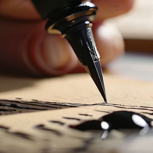 Calligraphy artist performing The Final Stroke.